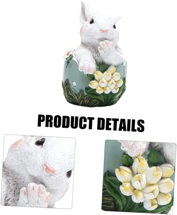 Påskehare Ornament Vår Hjemmeinnredning Kanin Figur Egg Bunny-Blå
