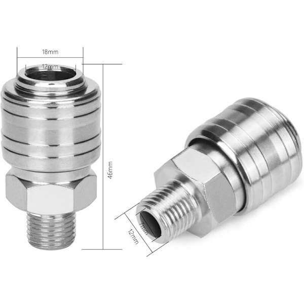10 st 1/4\" kompressorfästen BSP Snabb Pneumatisk Pneumatisk Pneumatisk Anslutningssats Kompressor Lufttillbehör Luftspets Komprimerad Honkontakt