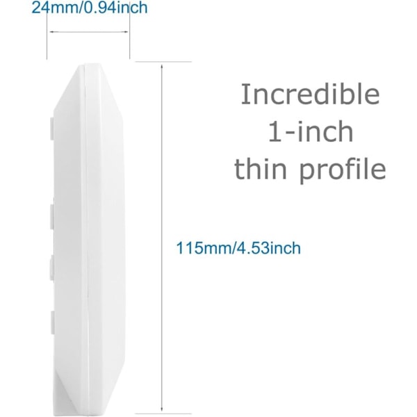 1 stk. PIR bevægelsessensor lyskontakt, AC 220-240V 2000W, loftmonteret bevægelsessensor, PIR sensor, slank profil, hvid
