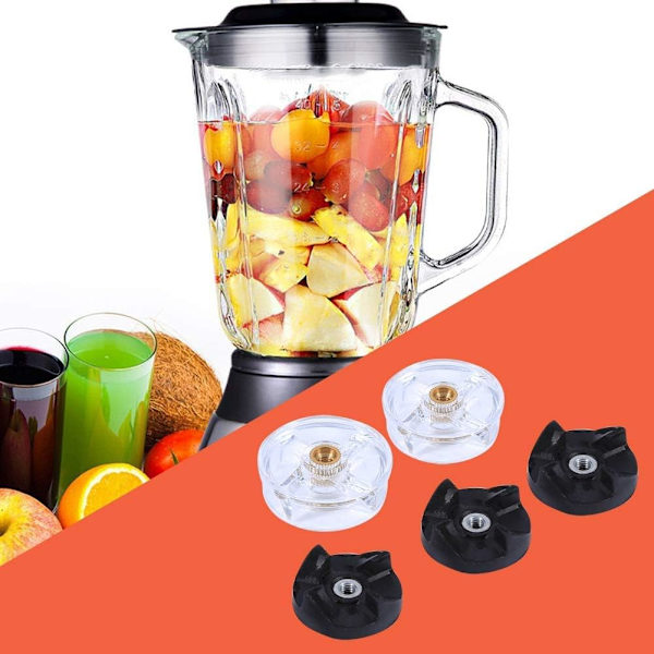 Dele til 2 Base Gear 3 Blade Gears Reservedele til Magic Bullet 250W Juicer Mixer Metal Material Sort Kompatibel til Hjemmekøkken Nem at bruge og rengøre