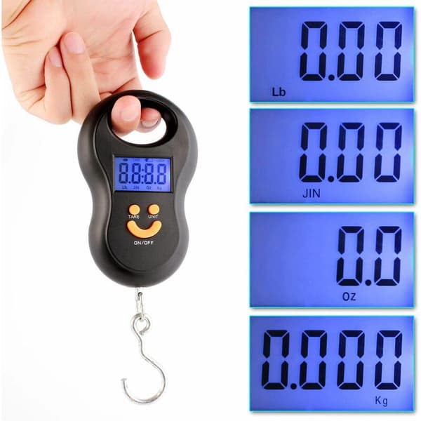 Mini digitalvåg, bärbar, för bagage, viktkrok, elektronisk våg