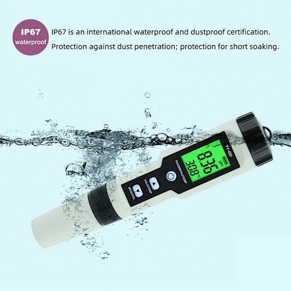 Ny Yy-400 Hydrogen Ion Koncentration Vandkvalitet Test Pen Ph/O