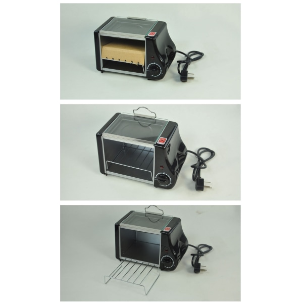 Musta Mini sähköuunin eri tiedot Pieni