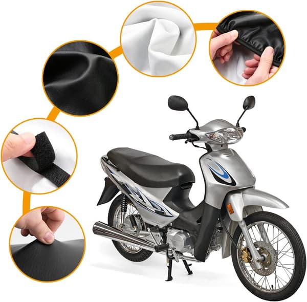Vattentät motorcykelscootersätesöverdrag