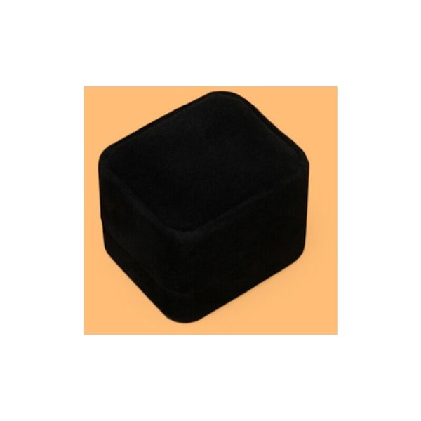 Smyckeskrin i sammet, fyrkantig flanellringbox, ringbox, örhängebox, för förlovning, bröllopsförfrågan, bröllop, födelsedag, souvenir dag (40 x 45 x
