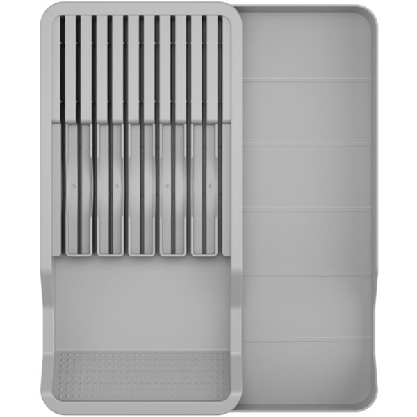 （42,5 × 20,5 × 5,2 cm） Skuffeinnlegg for kniver, skuffeorganisator for skuffer som kan inneholde 12 kniver, 42,5 × 20,5 × 5,2 cm, organisering av kjøkkenskuff, prof