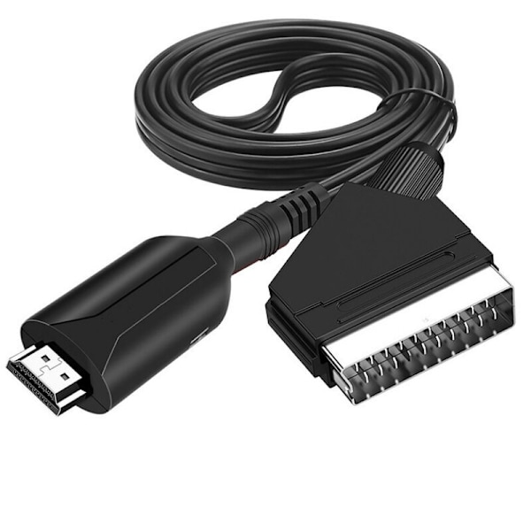HDMI till Scart Videokonverterare HDMI till Scart Kvastskaft Ljud Till Video Konverteringsbox Adapterkabel 1m