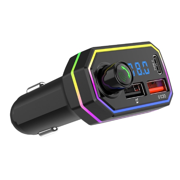 P6 Auton FM-lähetin - Auton MP3 Bluetooth Hands-free -soitin QC3.0 Pikalataus TYPE-C