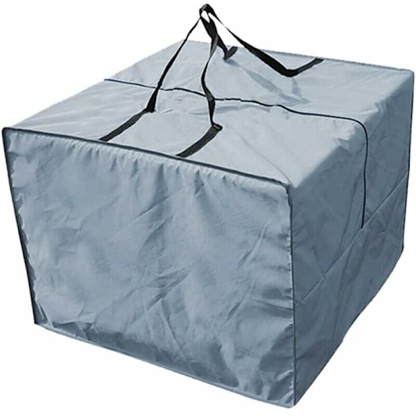 Oppbevaringspose for puter - Slitesterk 210d oppbevaringspose for hageputer, glidelåstrekk for oppbevaring av utendørs puter med håndtak og kapasitet 81 x 81 x 61 cm (gr