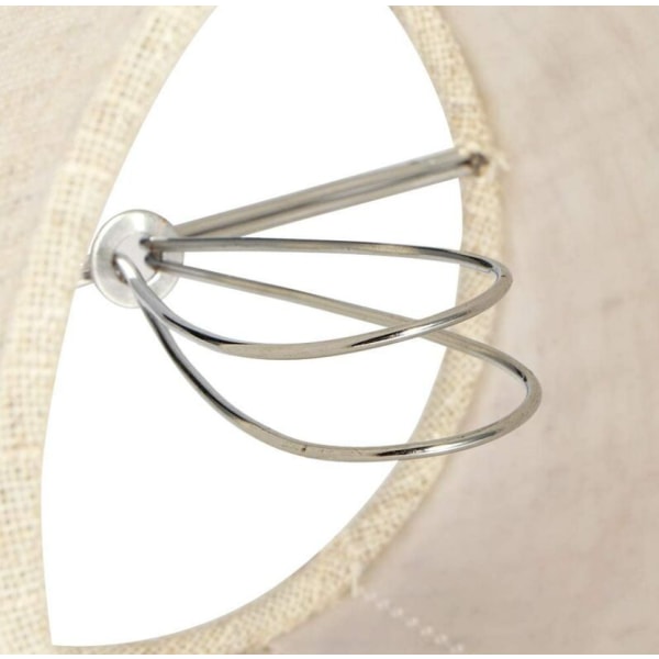 Set med 6 små skjermer, Burlap Barrel Shade Clip på pære for bordlampe og gulvlampe, Nordisk beige lysekrone-skjerm