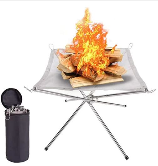 Campfire Campfire Garden Heater Rack Fire Pit Stand Fällbar Vedspisar Rack Utomhus Campfire Ram