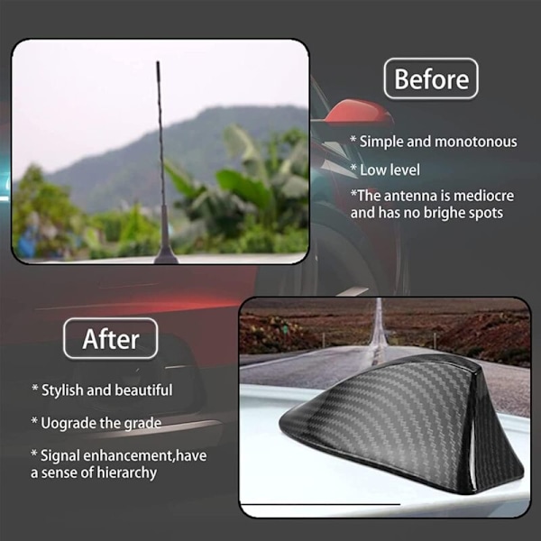 Heart Horse Universal Karbonfiber Karbon Fibrium Hai Hai Tak Radio Radio FM/AM Dekor Antenne Signal Perfekt Del For Bil SUV Lastebil Varebil med A