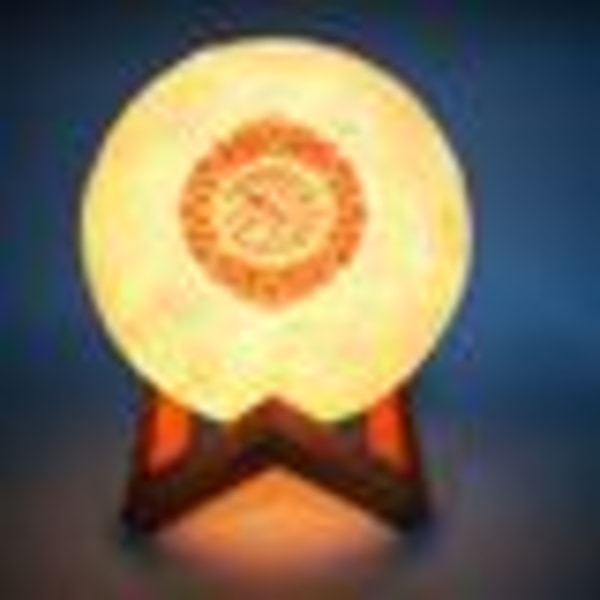 Måne Koranen Högtalare Lampa Muslim Nattljus Bluetooth Trådlös Koran Högtalare 3D Måne Fjärrkontroll Koran Högtalare Ljus Koran Touch Lampa