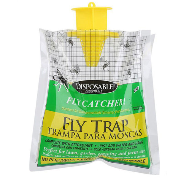 Engangsfluefælde Fluefanger Praktisk effektiv Skadedyrsbekæmpelse Insektfælde Giftfri fluefangstpose til hængende stil
