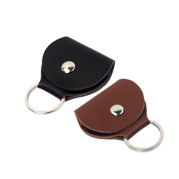 Guitar Plectrum, 2 Læder Plectrum Lommer, PU Læder Plectrum Holder Plectrum Taske