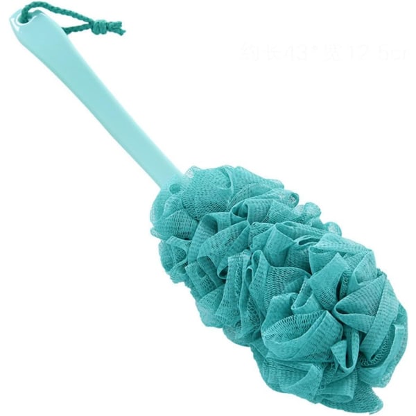 Shower Flower with Long Handle Hanging Bath Brush Hanging Back Brush Durable Bath Sponge Brush Shower Brush for Women and Men Exfoliating Loofah (Gre