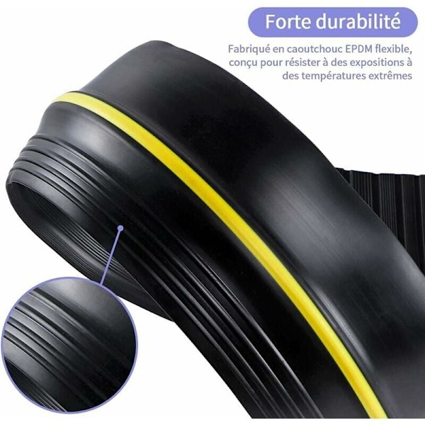 1 m tröskeltätning för garageport, garageportslist, garageportstätning, DIY kapbar ersättningsgummi
