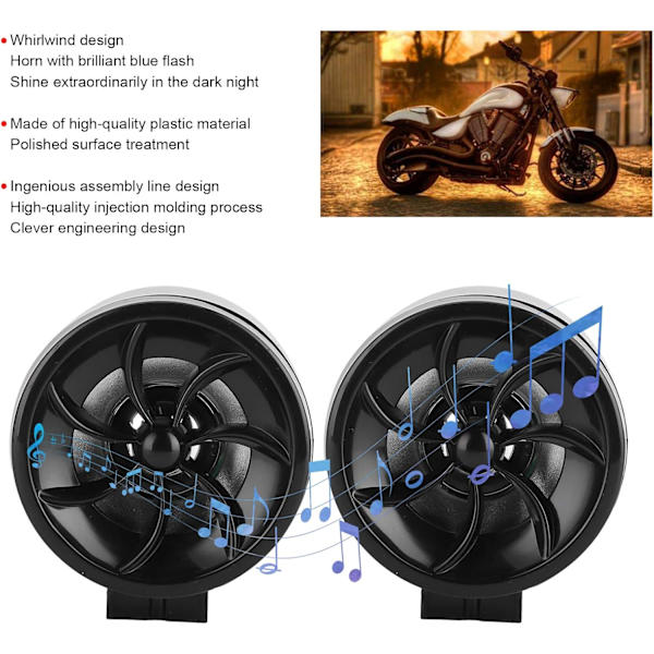Motorcykel Bluetooth Højttaler 12V Bluetooth Højttaler Audio Musikforstærker Høj Effektivitet Højttaler med Lyseffekt