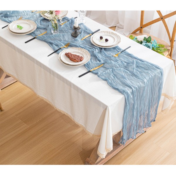 Bryllup, bursdagsfestduk, lyseblå