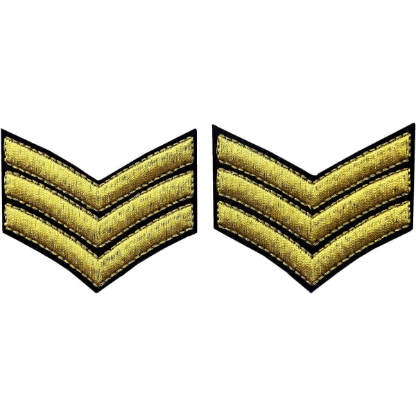 US Army brodert merke - Sersjant rang - vil bli sydd på skulderen (2 stykker)