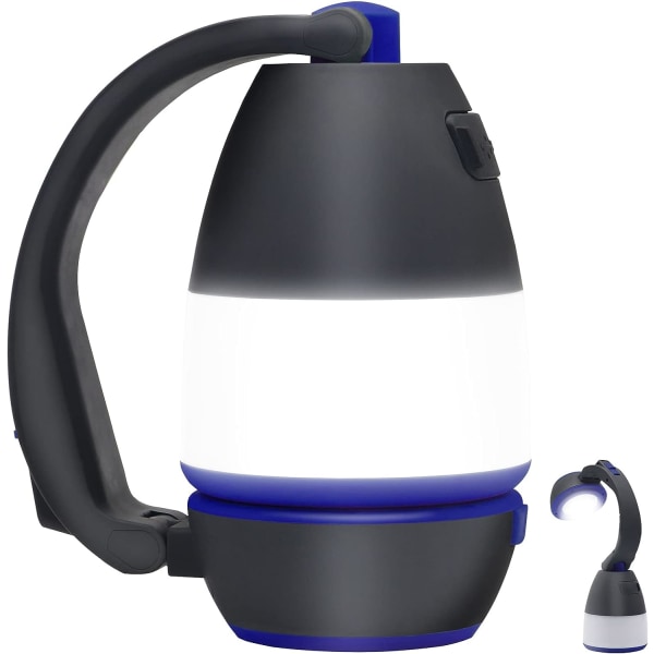 Blå - 1 st, 3 i 1 LED campinglampa, ficklampa och bordslampa, 5 mån