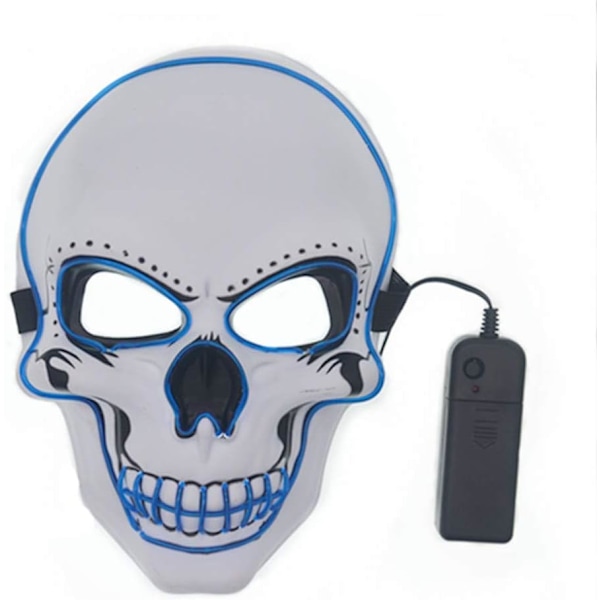 LED-maske, Halloween-maske EL-trådmaske Lys Horror-maske Cosplay Halloween-kostyme Karneval Feriefestdekorasjoner (stil