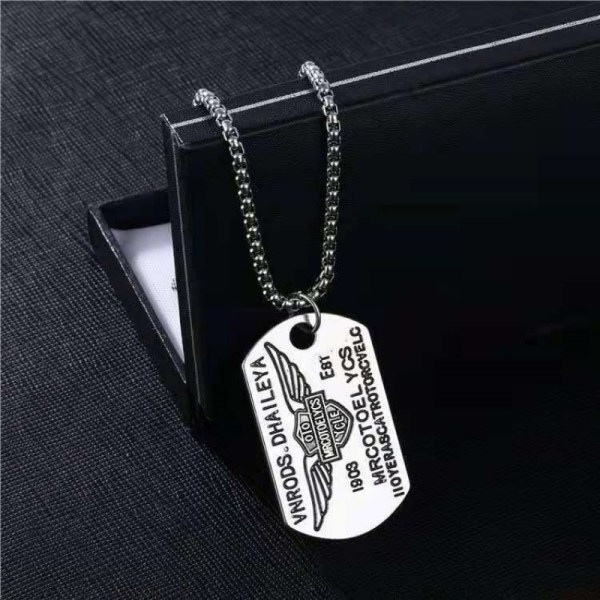 Goottilainen kaulakoru miehille Ruostumaton teräs Punk Rock tai Hip hop Ripustin Säädettävä kiillotettu ketju Sopii Halloweeniin