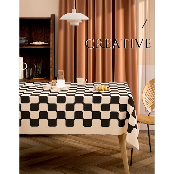 Nordisk rutete duk Internett-kjendis foto-taking lys luksus duk hjem rektangulær dekorativ duk bed and breakfast fabr