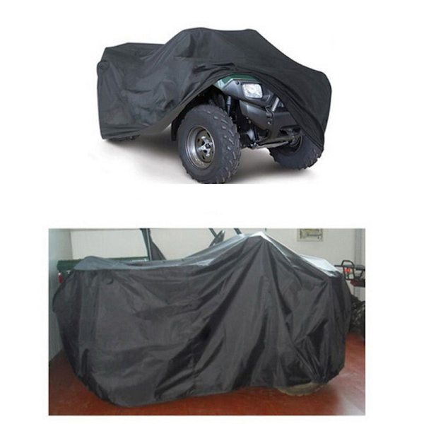 KøretøjsdækkenUdendørs ATV-dækken Vinterbestandigt Vandtæt Støv Regn UV-beskyttelse Universal —XXXL,256*110*120CM,Sort