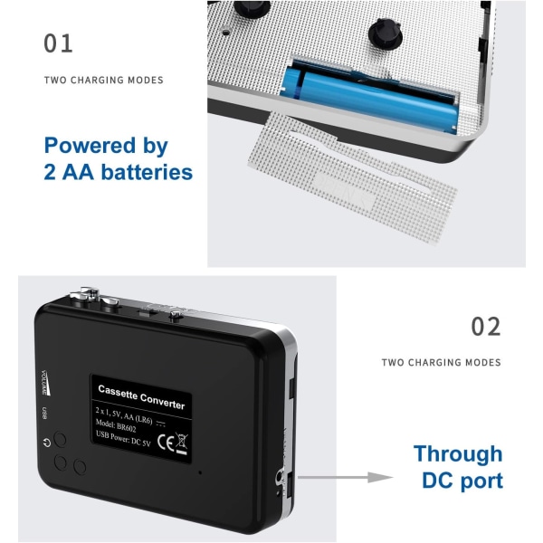 Digital Now.-USB Cassette Converter til Digital MP3-afspiller med PC