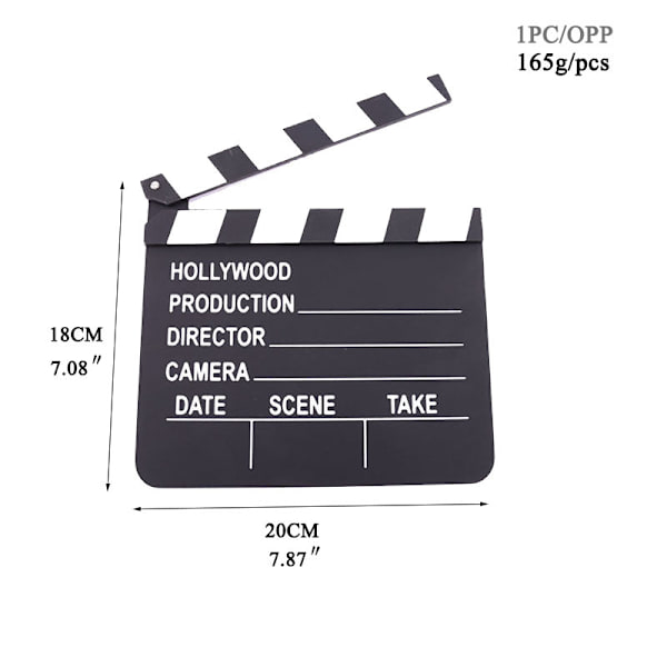 3 stk. Hollywood filmklap, sort