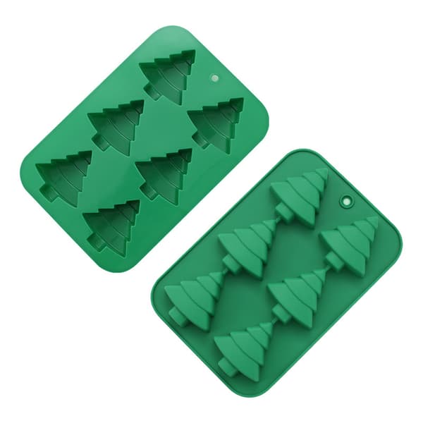 Juleform Siliciumform Juletræ Peberkagemand Snefnug Juleform Biscuit Candy Form, 4-delt sæt