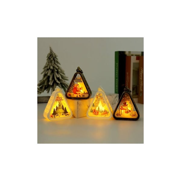 Retro Juledekorasjon Nattlampe, Lysende Gave, Skrivebordstilbehør, Atmosfærelys (Julenissen)