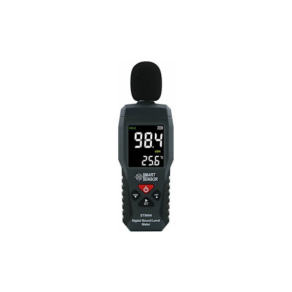 Lydniveauoptager støjmåler audionumerisk soundometer lydraoeometer 30-130db luxmeter