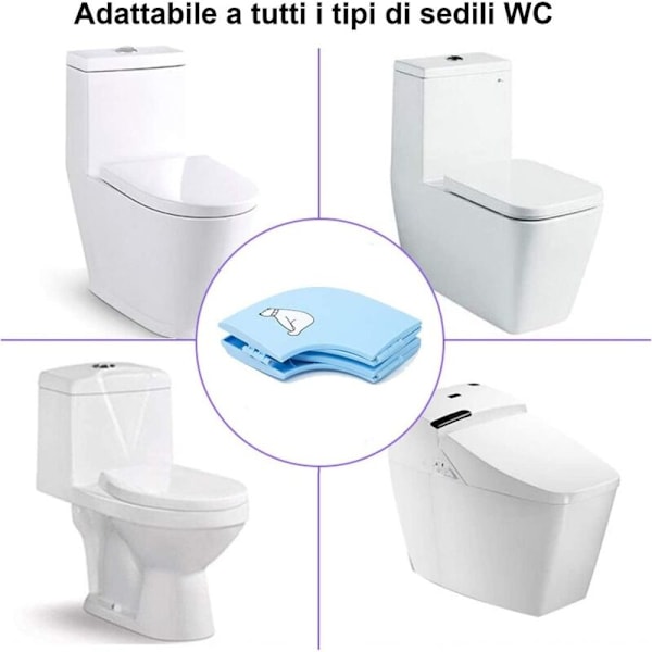 Vikbar Potta med Bärväska, Babypotträning Toalettsits, Portabel Resetoalettsits B (Blå)