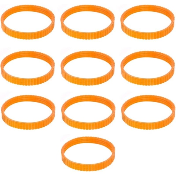 1900b sats med 10 reservhatade remmar för elhyvel, 9,6 mm bred, orange