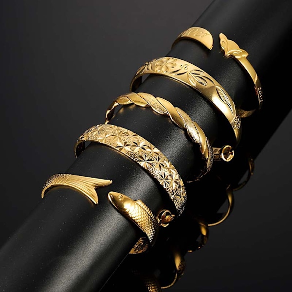 Simulerad guldpläterad armband i guld för gåva till kvinnor