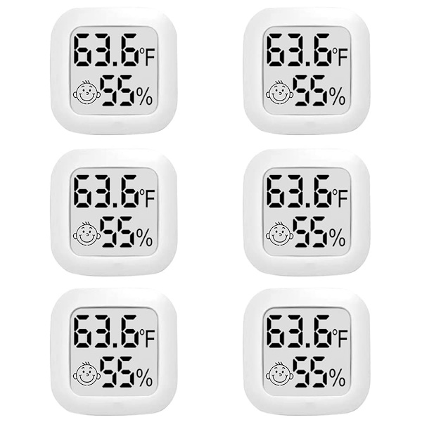 6 Pak Mini Digital Termometer Hygrometer Indendørs LCD Display