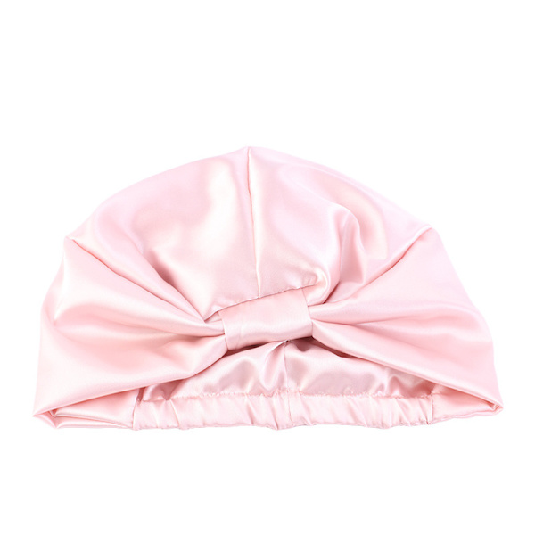 Pink Farve-Badehætte til Kvinder og Piger, Genanvendelig, Oversized, Vaskbar, Sød og Blød, Imitation Silke Dobbelt Lag Pyjamas Kemoterapi Hat Pakke Si