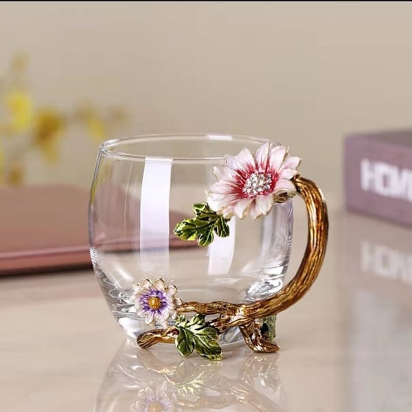 Glas Kaffekopper Emalljekrus Bedste fødselsdagsgave til mor Kvinder Kvinders gave til hende Mor Valentinsdag Kvindernes dag gave 301-400ml