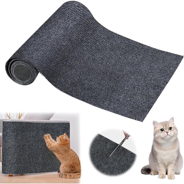 Kattklösmatta - Kattklösmatta - Klistermärke - Klösbräda för katter - Klösmatta - för att skydda dörr, matta, soffor (100 x 40 cm)