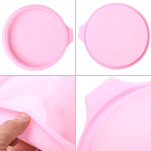 Silikone kagemåle 6 tommer  Pink 4 stk. (PINK)
