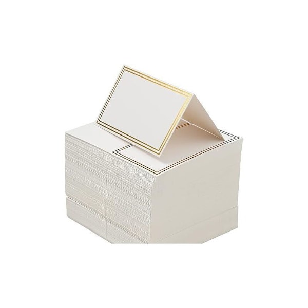 Pakke med 100 blanke bordkort for bryllup, bursdag, bankett, arrangementer, reservert sitteplass