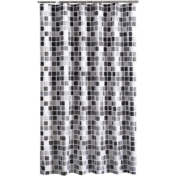 Mildew Resistent, Antibakteriel, Vandtæt, Tyk Polyester Mosaik Bruseforhæng (200 Bred * 220 Høj CM)