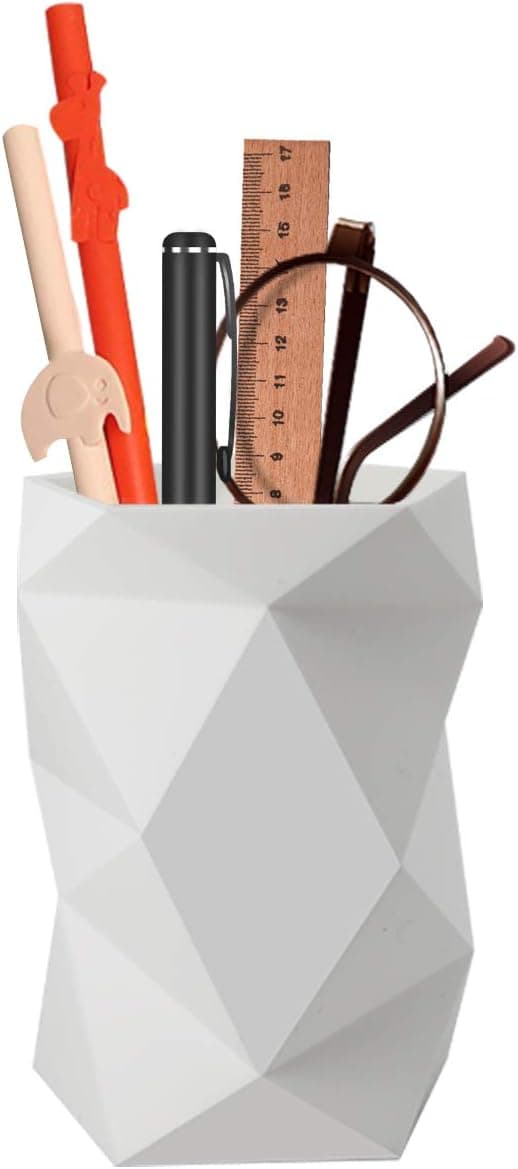Kreativ design silikon pennholder (hvit)