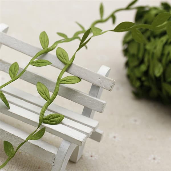 Kunstig natur silkeblad blader vin DIY krans falske blad bryllupsdekorasjon