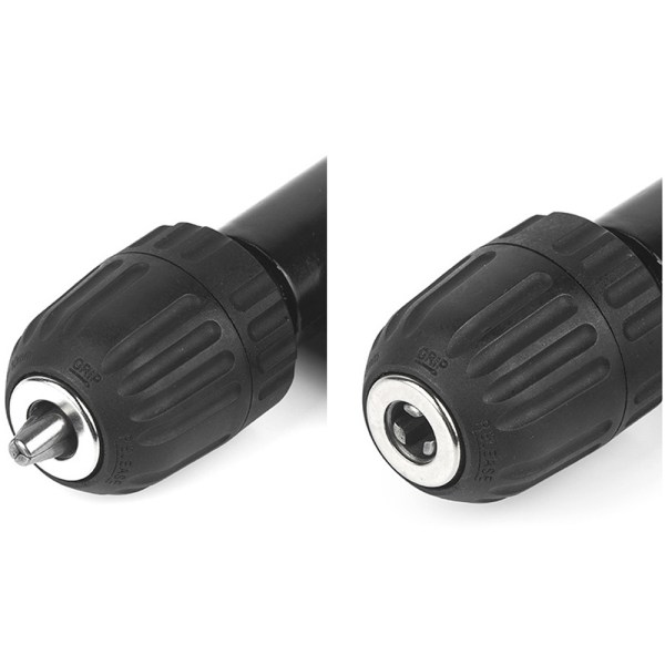 Selvspændende 90° vinkelchuck, hurtigspændende boremaskine albuechuck bit skruetrækker vinkelhoved chuck bit adapter vinkelboremaskine