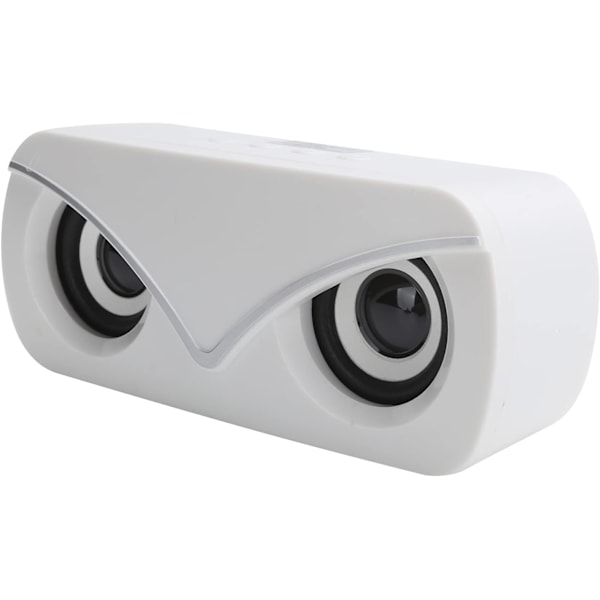 Bluetooth-langaton kaiutin, 3D-stereokaiuttimen ääni, LED-valolla, kaksi kaiutinta, 1500 mAh kapasiteetti, itsenäinen bassokalvo (valkoinen)