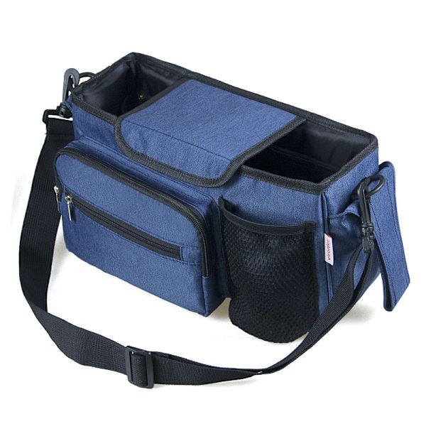 Baby Stroller Pannier Bag Bærbar Messenger Bag Universal Barnevogn Vogn Organizer Oppbevaring Håndveske