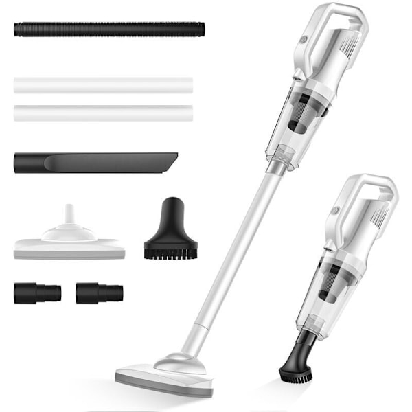 12000Pa Ledningsfri Støvsuger med LED Frontlys 6000mAh Batteri 30 min Driftstid 4-5 timers Opladning